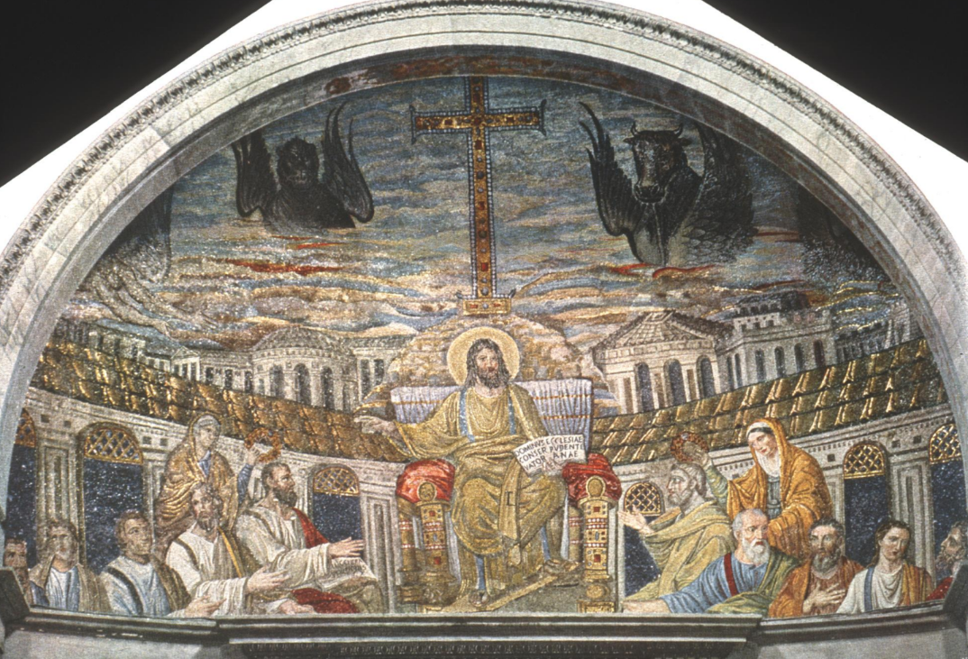 <p>where is the Christ Enthroned located?</p>