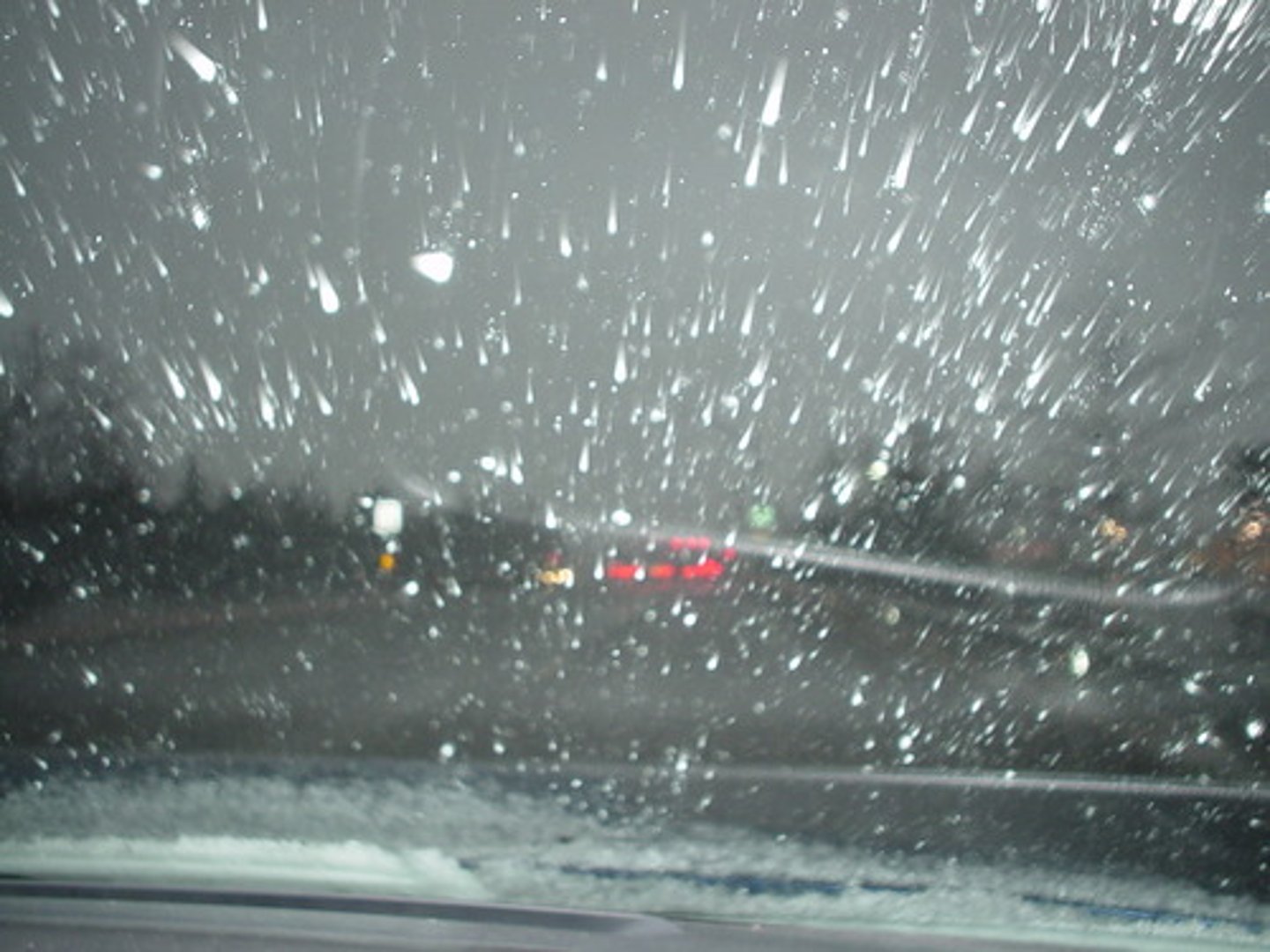 <p>It's sleeting</p>