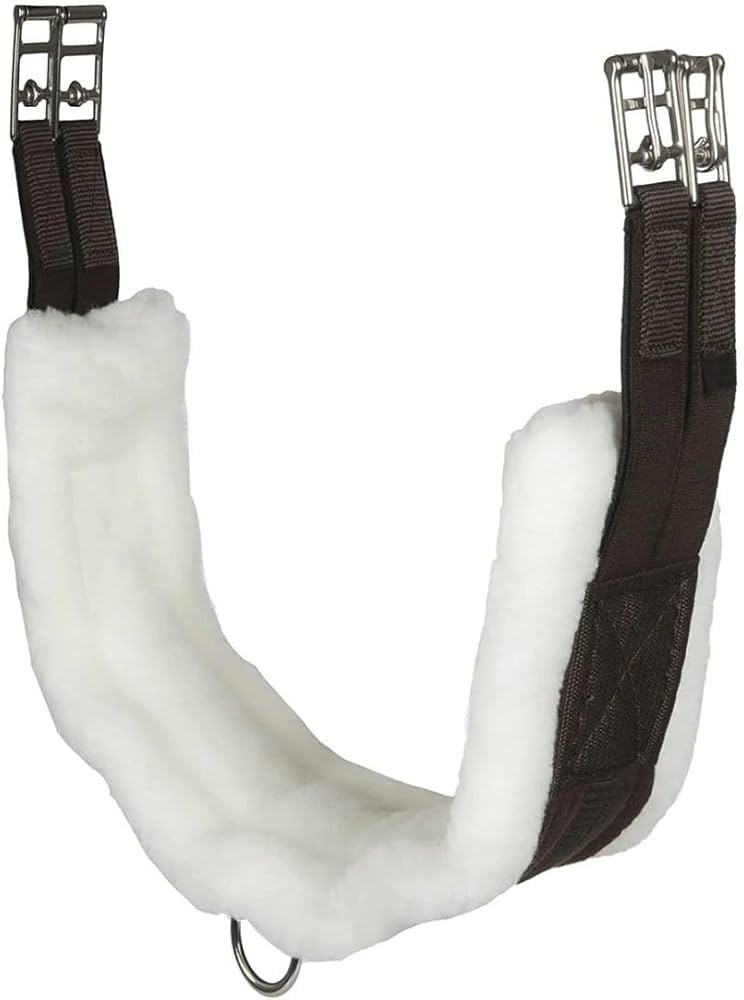<p>A strap that goes around a horse's belly to secure the saddle in place, ensuring it does not shift during riding. The elastic side should always be put on the right side and adjusted from the left. </p>