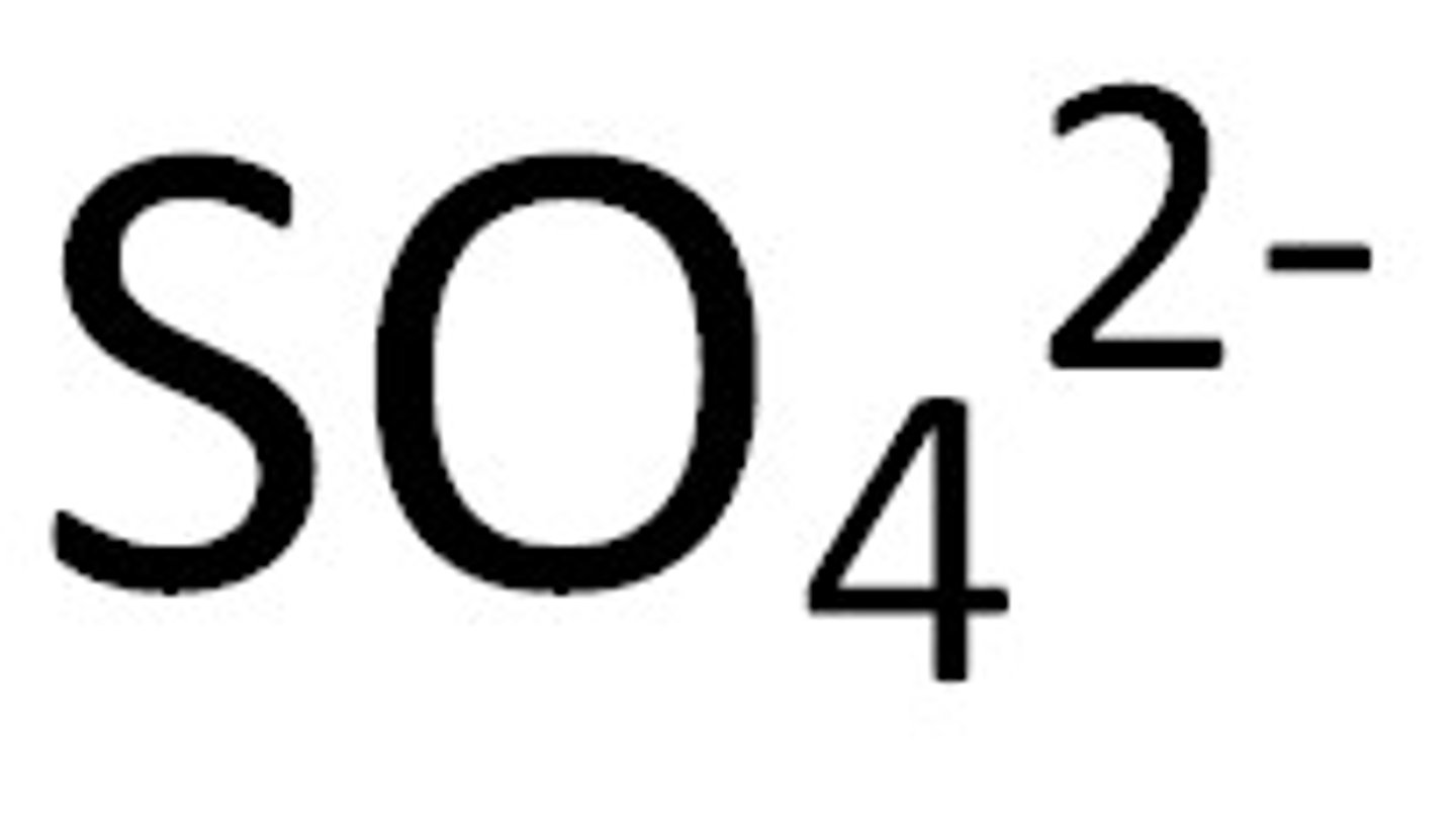 <p>SO4^{2-} </p>