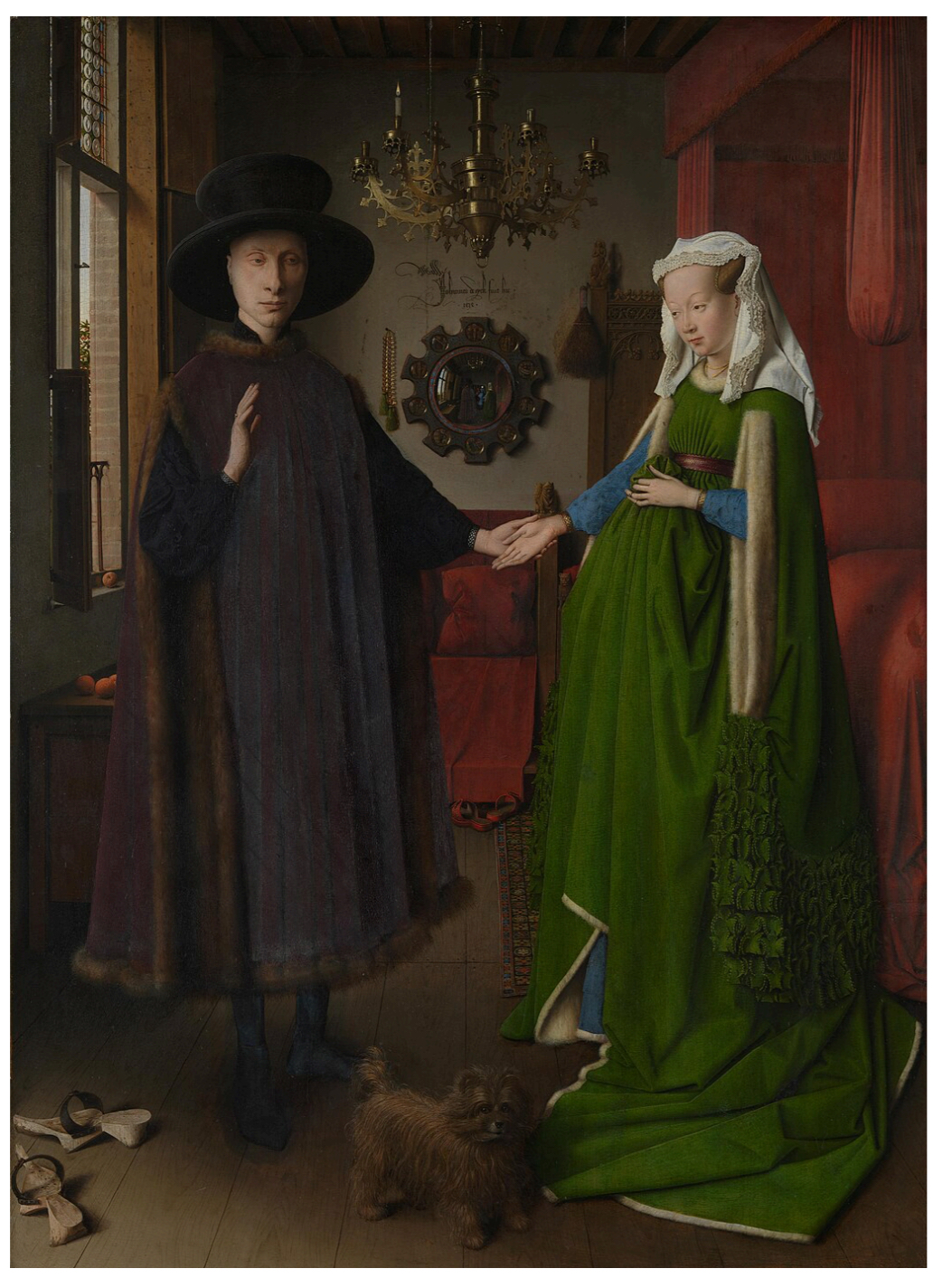 <p>Jan Van Eyck, The Arnolfini Portrait</p>