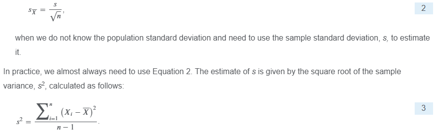 <p><span>standard error measures how much inaccuracy of a population parameter estimate comes from sampling. If we want to draw conclusions about how spread out the data are, standard deviation is the statistic to use. If we want to find out how precise the estimate of a population parameter from sampled data is relative to its true value, standard error is the statistic to use.</span></p>