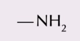 <p>-NH2 group, CnH2n+3N, -amine / amino- eg aminoethane</p>