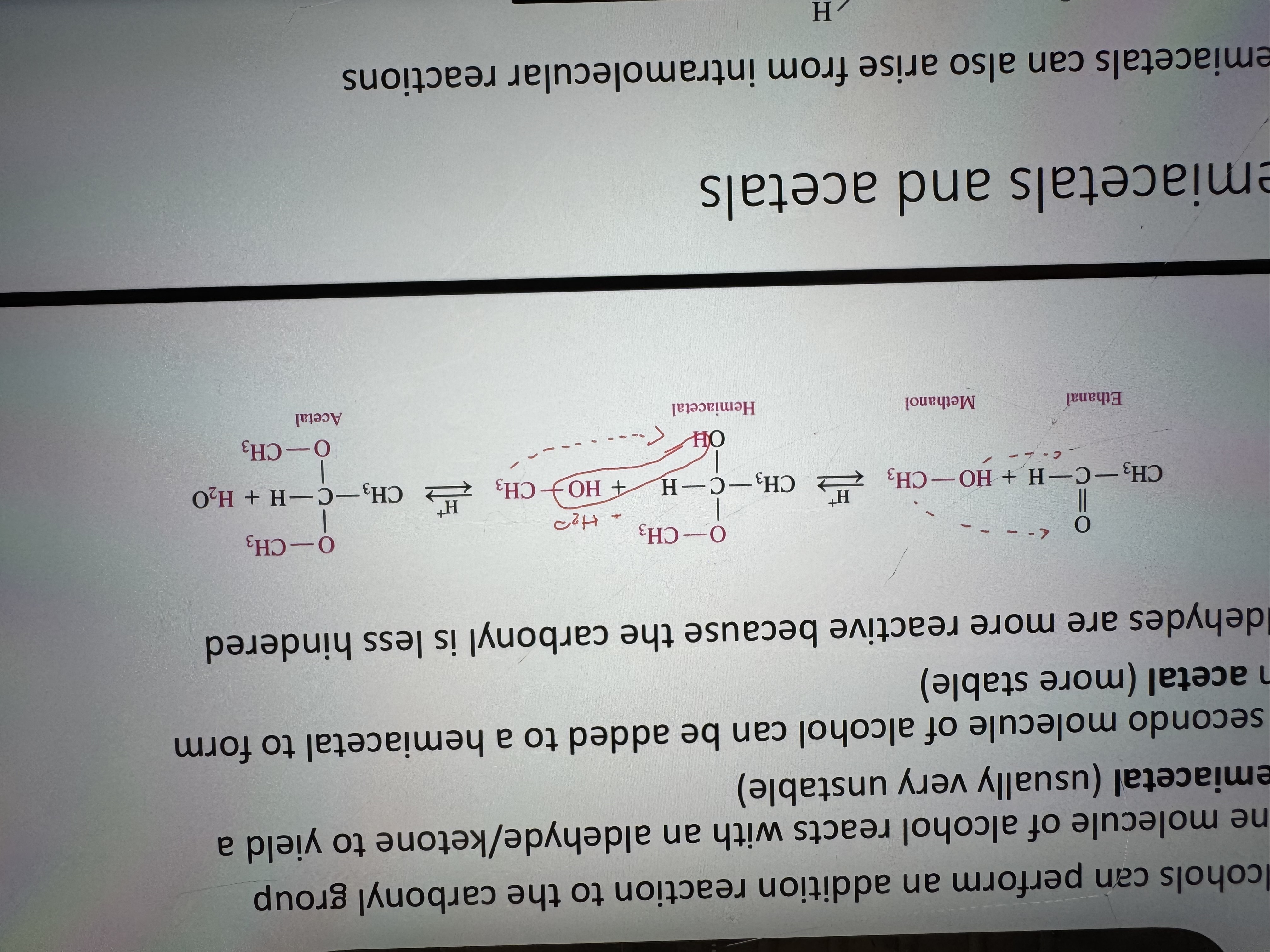 <p>hemiacetal (very unstable)</p>