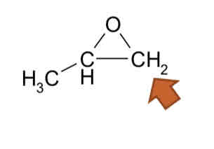 <ul><li><p>Nucleophilic attack occurs at the carbon atom in the 3 members ring</p><p></p></li><li><p>Attack is at the C atom on the CH2</p></li></ul>