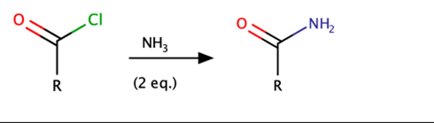 <p>o Rxn. can also occur with RNH2 and R2NH to produce N-substituted amides</p>