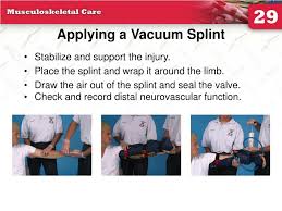<p>*still asses distal pulse, motor, and sensory function <strong>before </strong>applying splint </p>