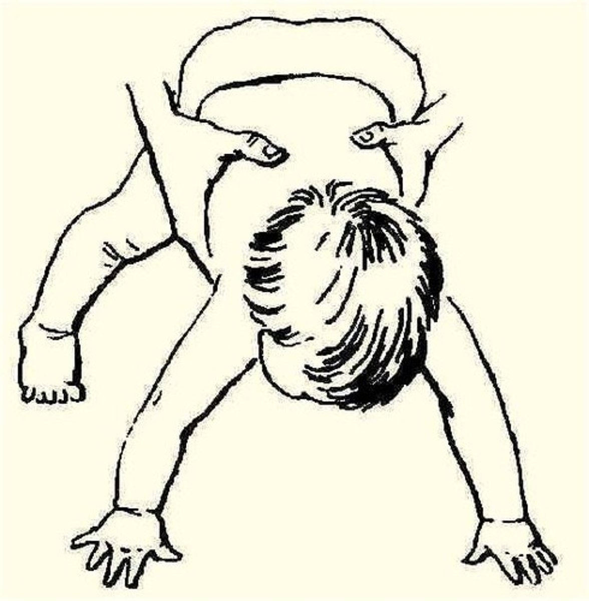 <p>Instinct for catching oneself</p><p>8-9 mo through life</p><p>Holding baby prone and tipping head down, arms and legs extend</p>