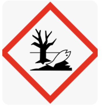 <p><span>A chemical symbol indicating a substance that is toxic to aquatic life, potentially causing long-lasting harmful effects to marine or freshwater ecosystems</span></p>
