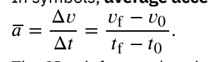 <p>average acceleration </p>