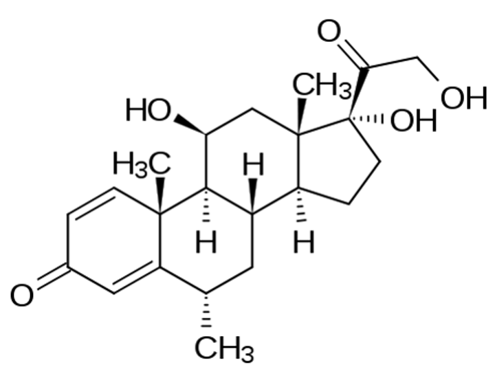 <p><strong>Brand:</strong> Medrol</p><p><strong>Class:</strong> Corticosteroid</p><p><strong>MOA:</strong> Alters the body's immune response to stimuli. Modify body's immune response to diverse stimuli - Decreases inflammation by suppression of migration of polymorphonuclear leukocytes and reversal of increased capillary permeability.</p>