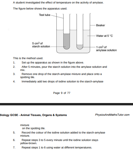 <p>Name two control variables the student used in the investigation(2)</p>