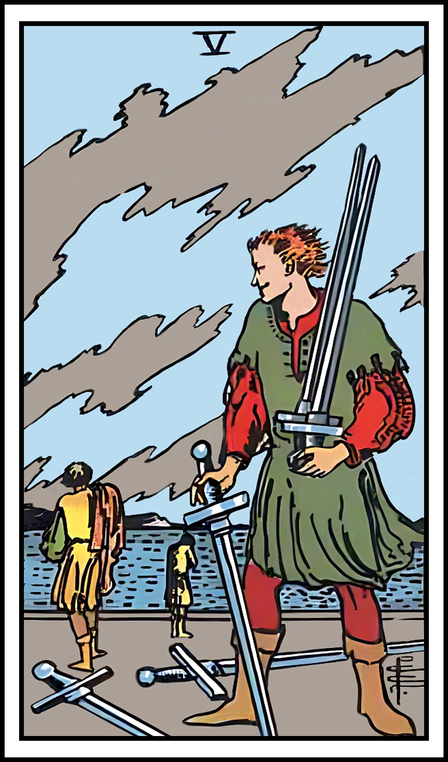 <p>5 of swords</p>