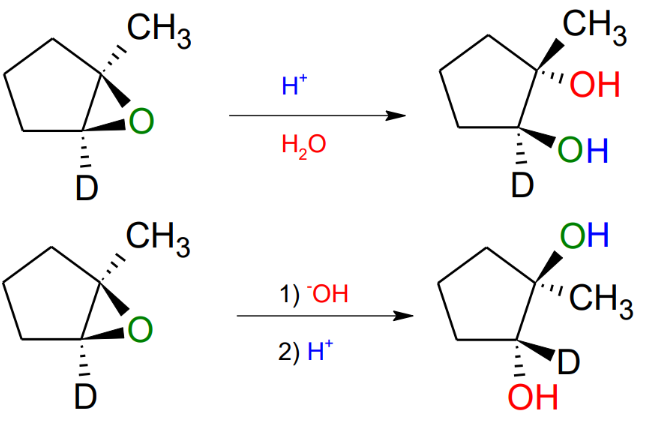 <p>So you can open epoxides and add hydroxiles to both sides, you can do it with just water of hydroxyle, both leave it with an anti-stereochemistry.</p>