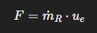 <p>Thrust is the product of the mass flow rate of the exhaust and the exhaust velocity: </p>