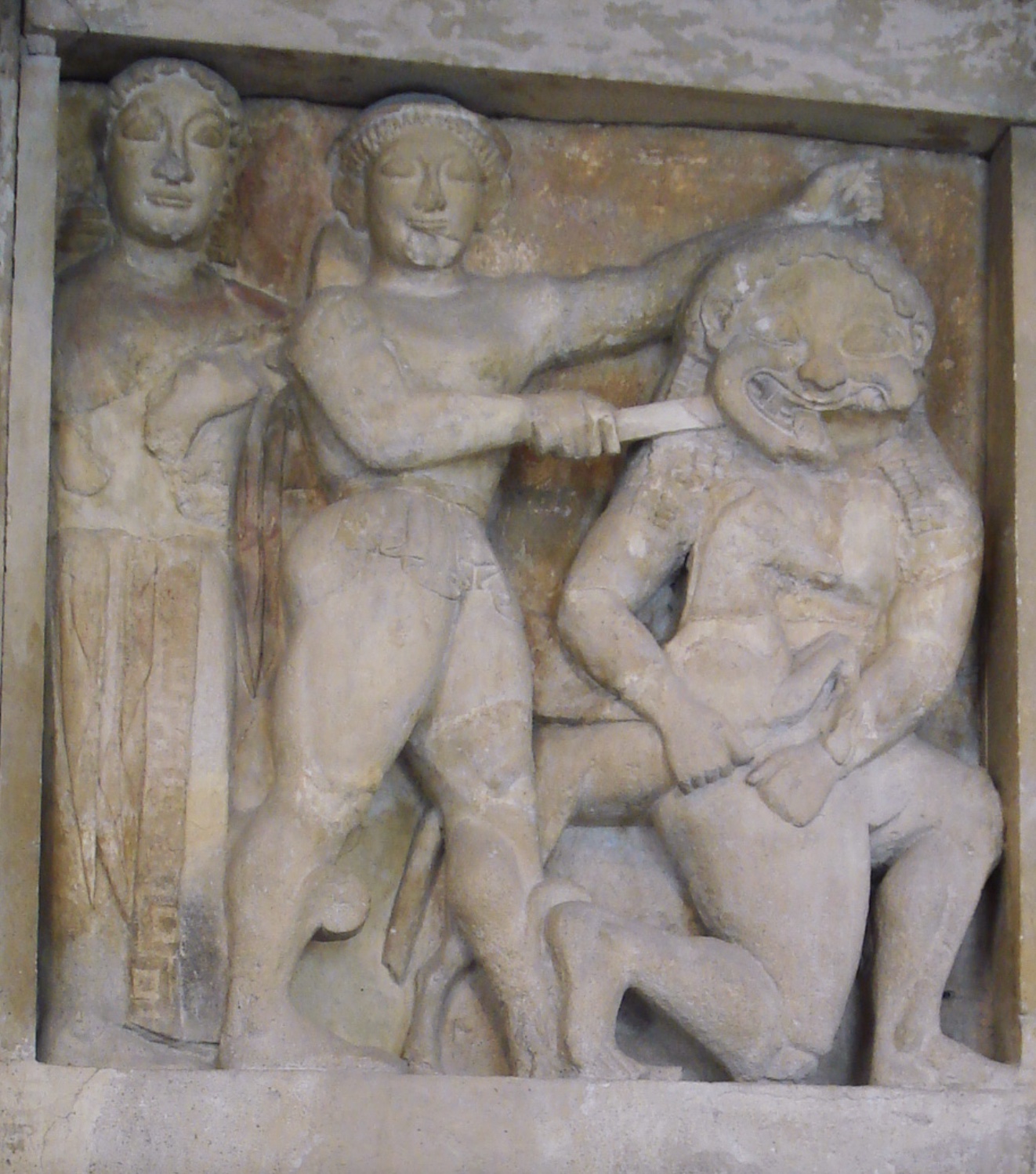 <p>Who is the figure on the right?</p>