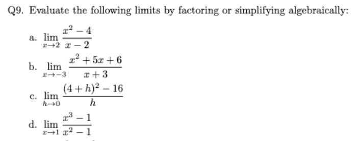 <p>limx→1 x³-1/x²-1</p>