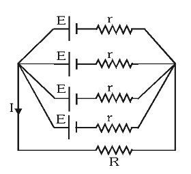 <p>What is the formula for equivalent EMF of batteries connected in parallel? (when EMFs are different)</p>