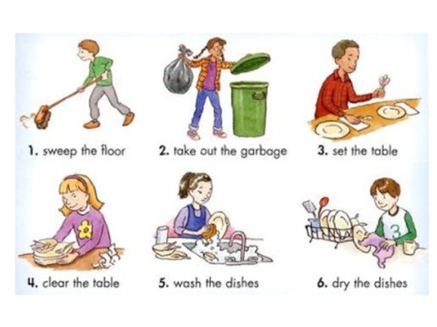 <p>chores</p>
