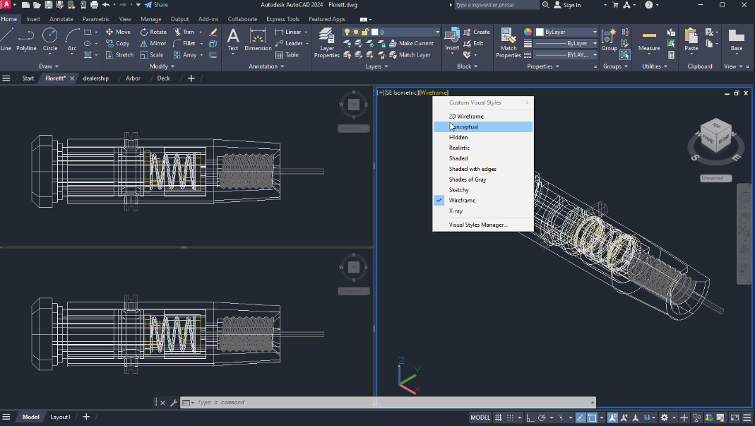 An Example using a preset visual style