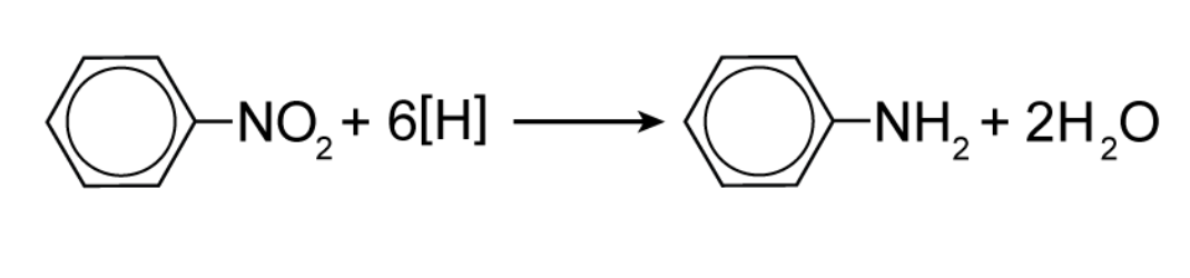 <p><strong>Reagents:</strong></p><ul><li><p>Tin catalyst</p></li><li><p>Concentrated hydrochloric acid (HCl)</p></li><li><p>Sodium hydroxide (NaOH)</p></li></ul><p></p><p><strong>Conditions:</strong></p><ul><li><p>Heated under reflux</p></li></ul><p></p>