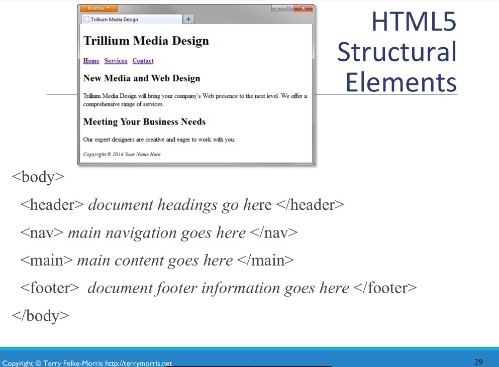 <p>html webpage structure</p>