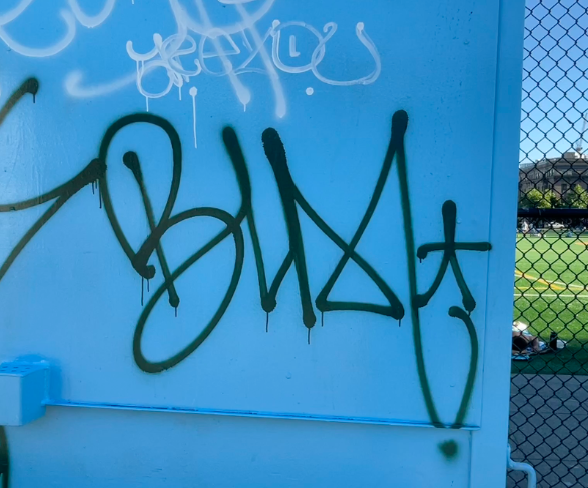 <p>a tag where the artist creates it in one flow/stroke (doesn’t pick up the paint)</p>
