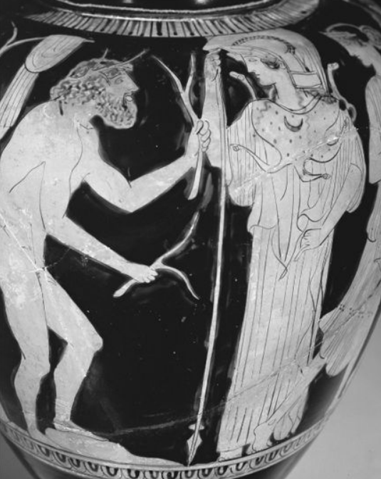 <p>Who stands between them, wearing a helmet and aegis? (Figure 6.2)</p>