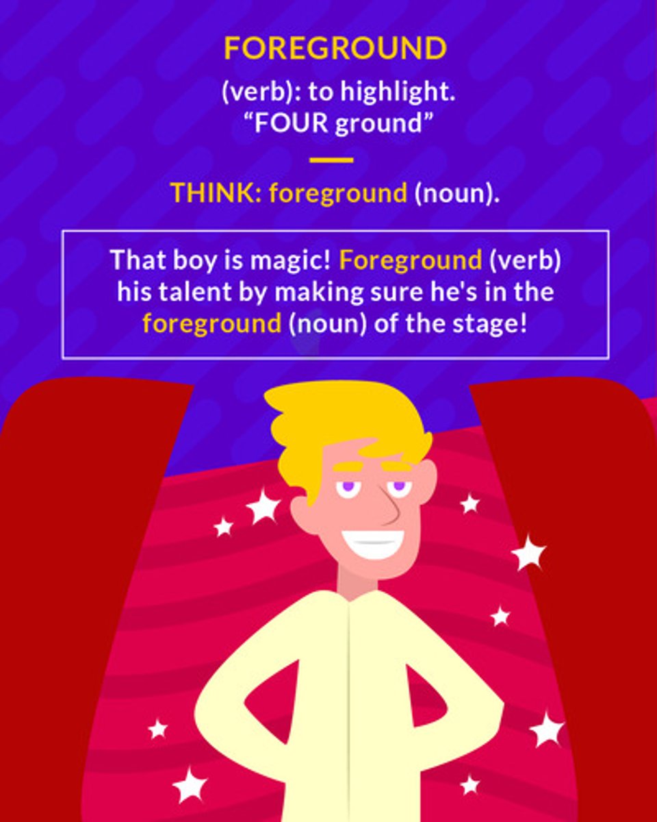 <p>(verb) to highlight</p>