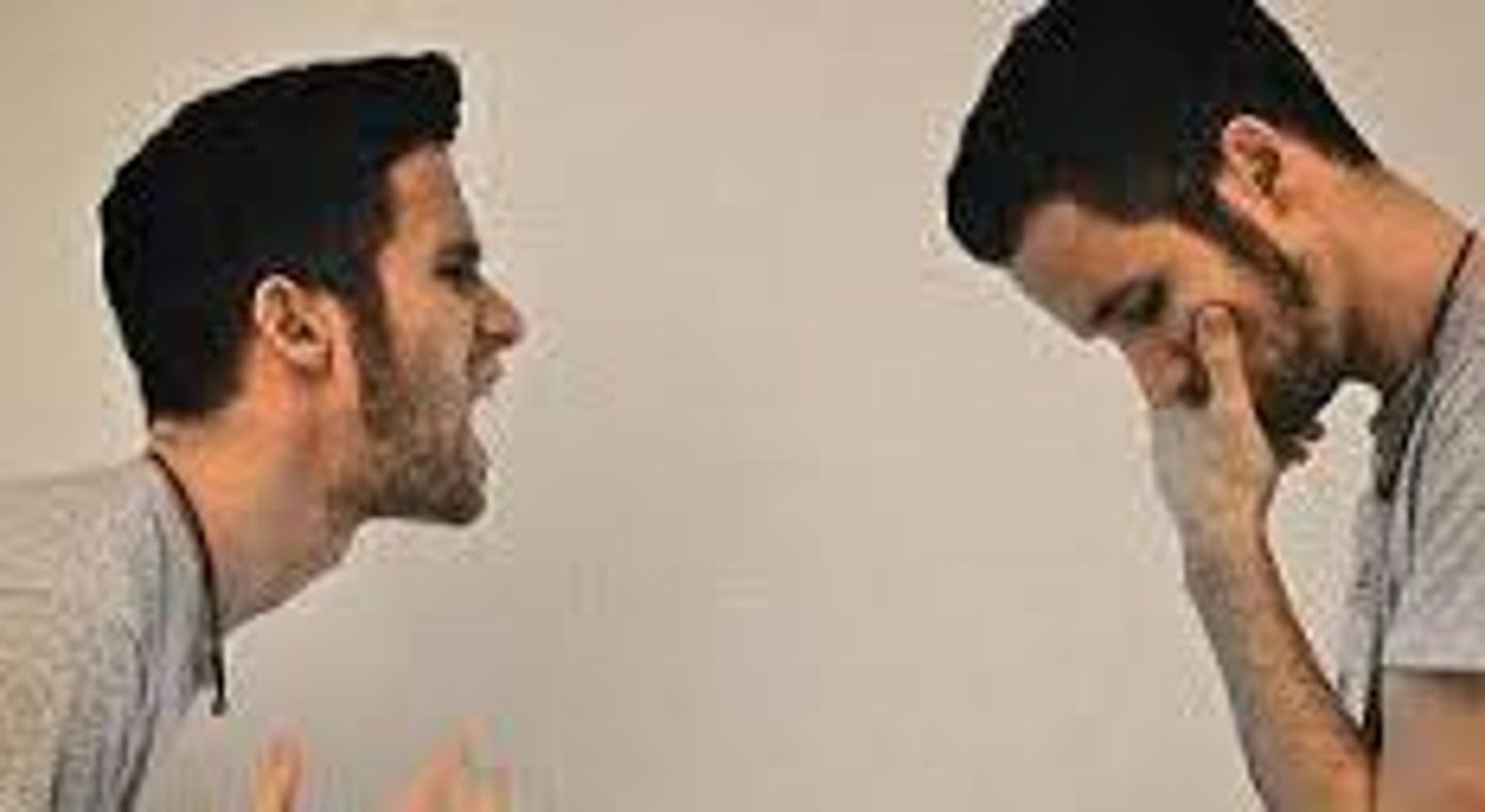 <p>when a person disconnects from their thoughts, feelings, memories, or sense of identity as a defense mechanism</p>