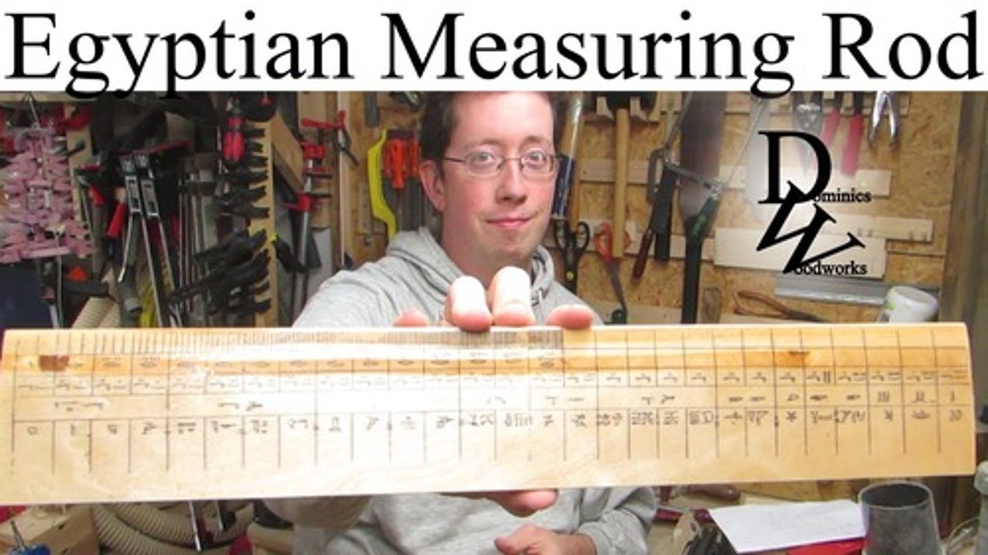 <p>a length measuring instrument (usually used by farmers and builders</p><p>it is also called a perch or a pole</p>