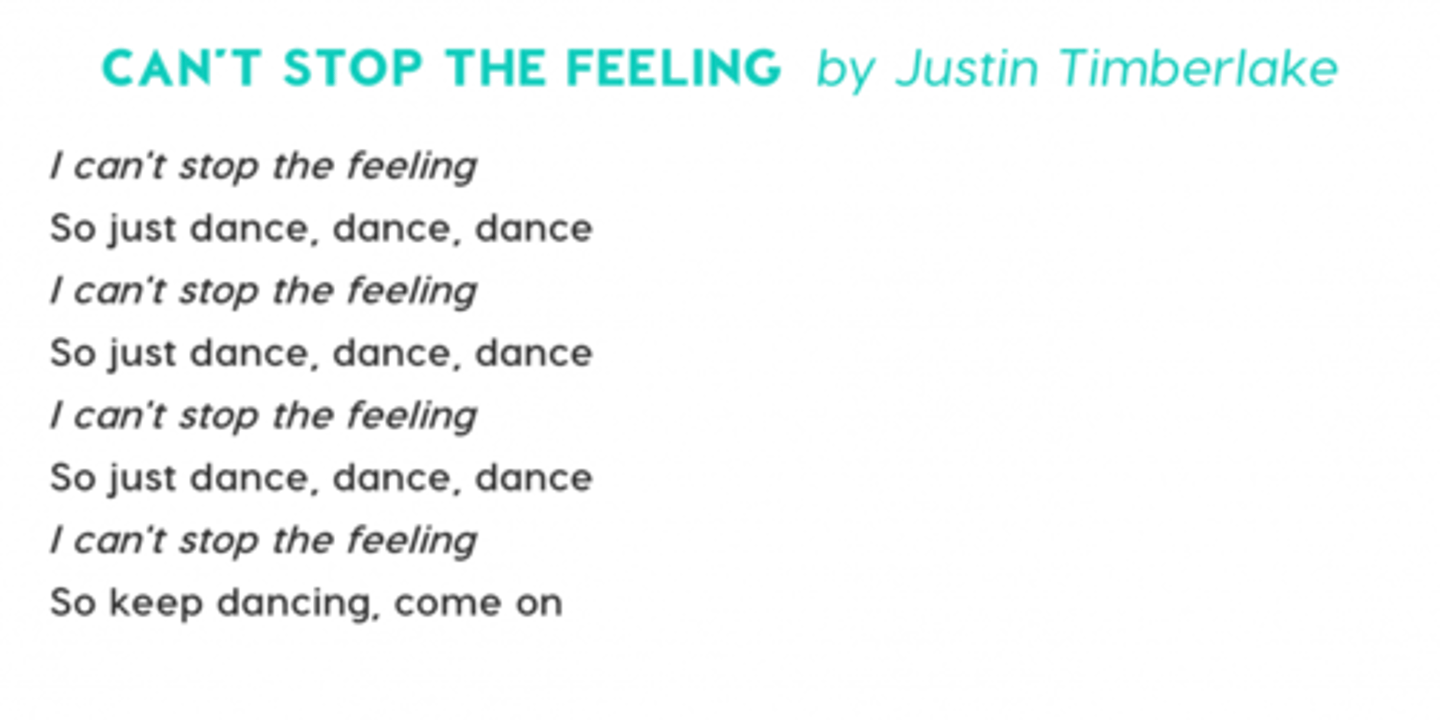 <p>The repeated, main part of a song.</p>