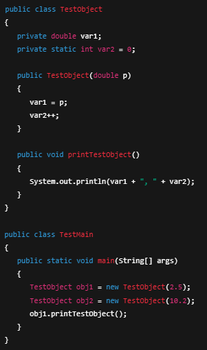 <p><span><span>Which of the following statements can be used to replace &nbsp;/* missing code */&nbsp; so that this code segment produces the intended output?</span></span><br><br>This code segment is intended to produce the following output.</p><p class="dap_body">&nbsp;</p><pre><code class="language-Java">(3, -2) 
(4, 0)</code></pre><p></p>