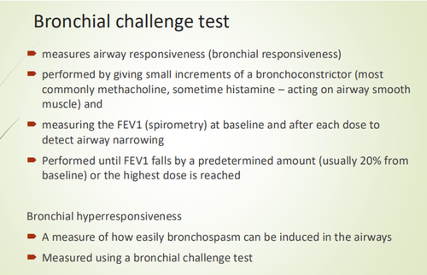 <p>A measure of how easily bronchospasm can be induced in the airways</p>