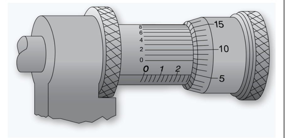 <p>(Refer to Figure 49.) The measurement reading on the micrometer is</p>