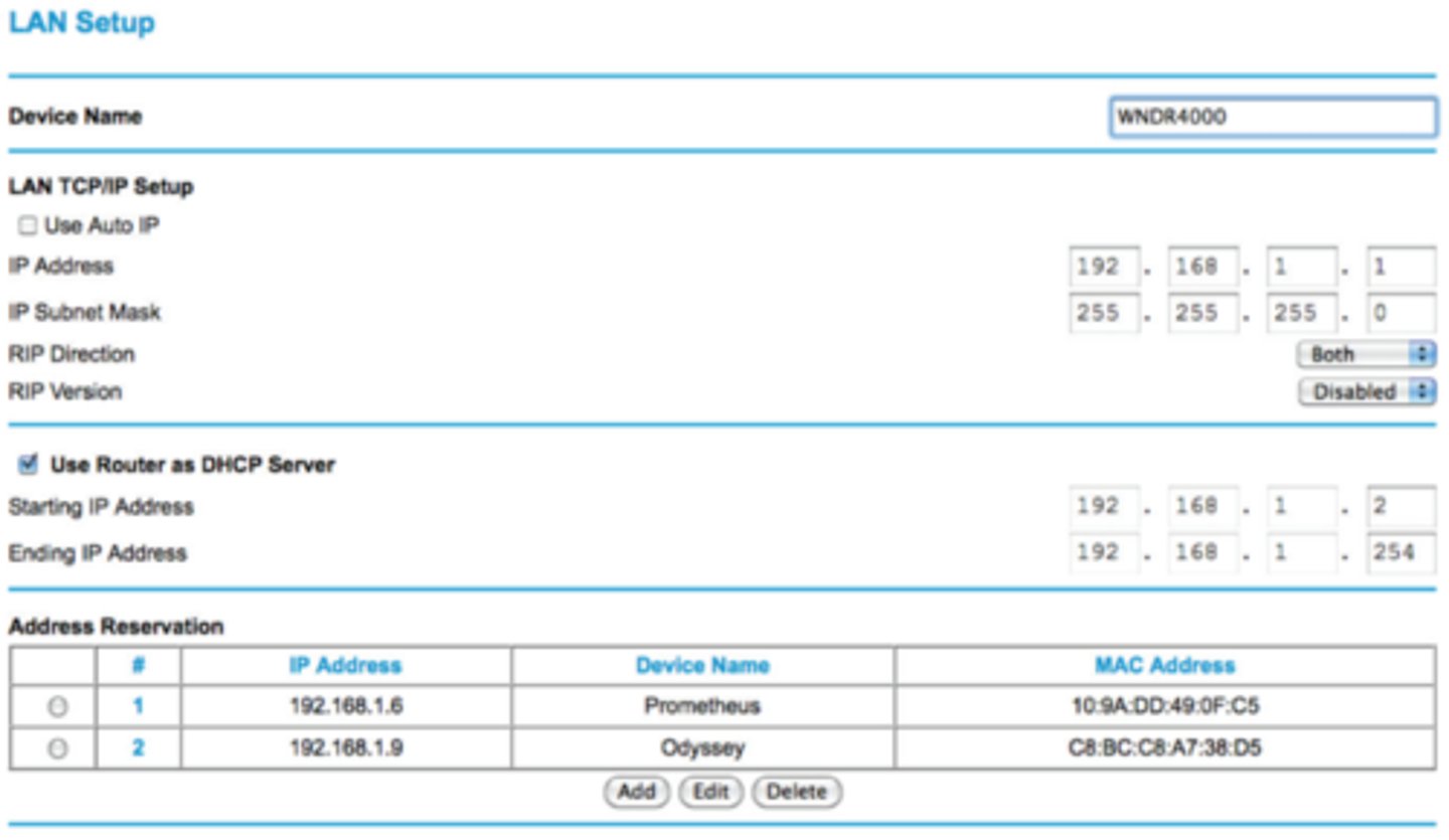 <p>• Address reservation</p><p>- Administratively configured</p><p>• Table of MAC addresses</p><p>- Each MAC address has a matching IP address</p><p>• Other names</p><p>- Static DHCP Assignment</p><p>- Static DHCP</p><p>- IP Reservation</p>