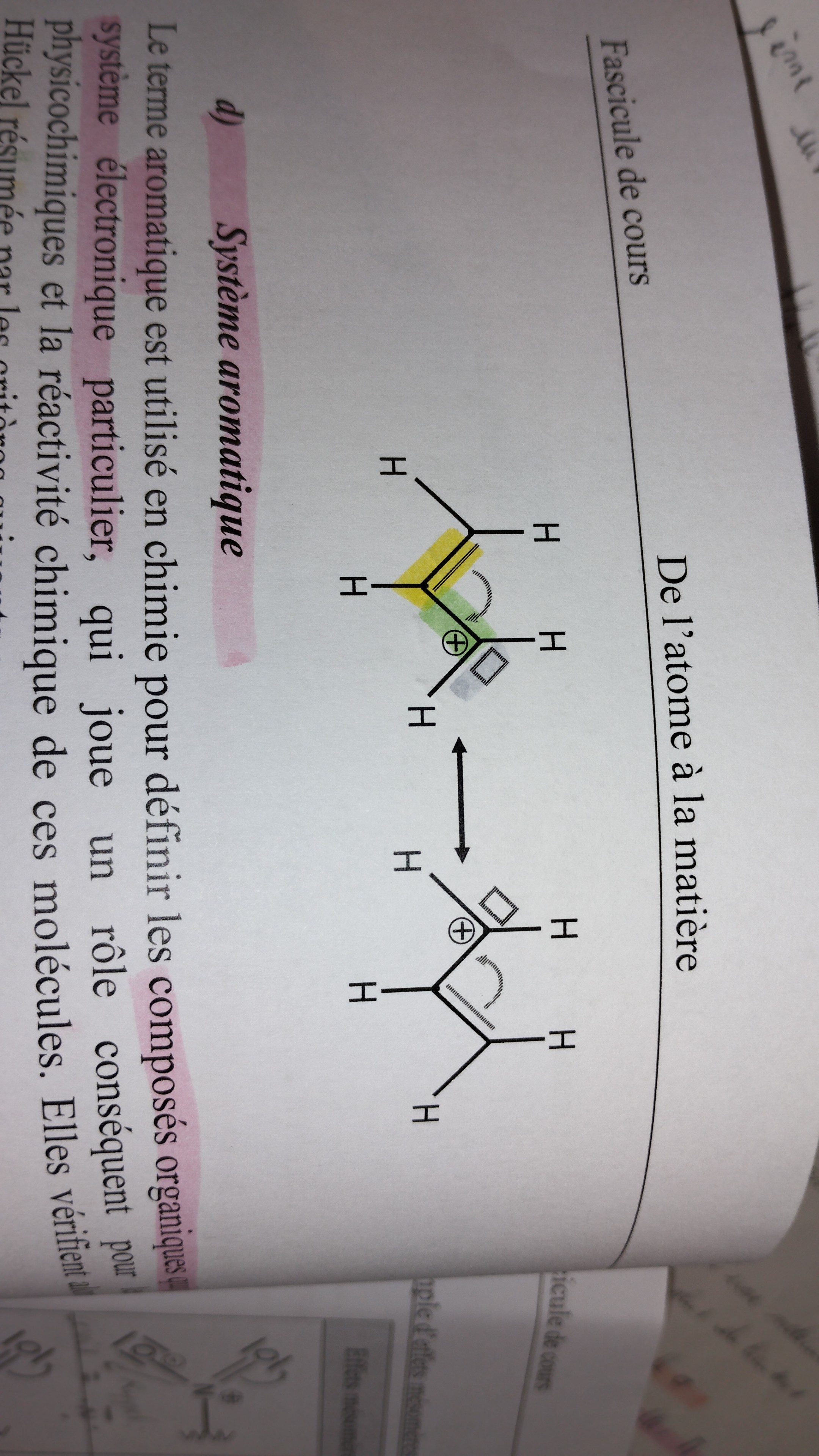<p>J’identifie l’enchaînement pi sigma nu (lacune électronique) et je déplace les électrons de telle sorte à avoir nu sigma pi </p>