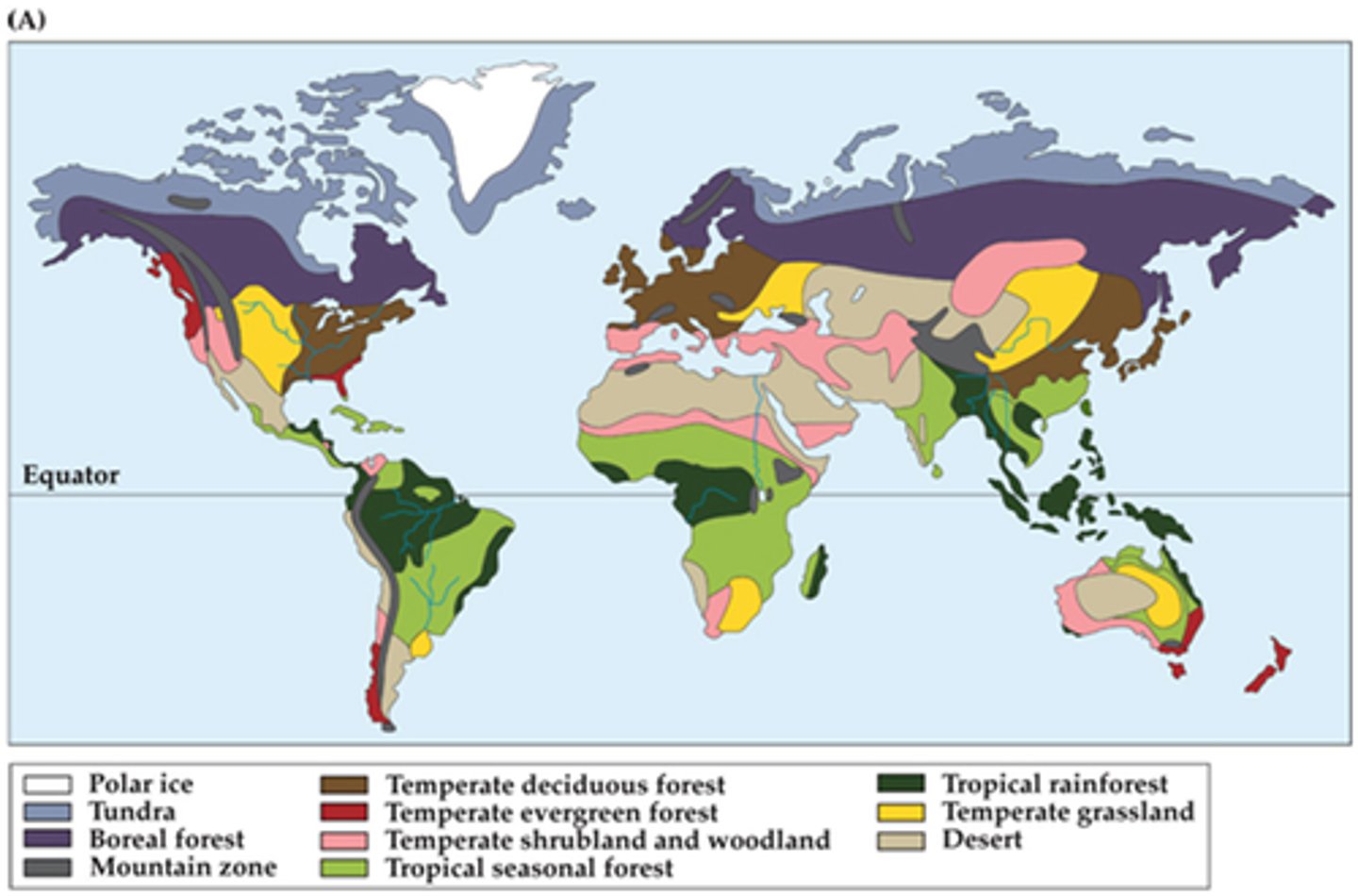 <p>The largest division of the biosphere which includes large regions with similar biotic components and similar abiotic components.</p>