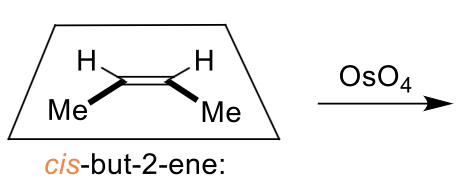 <p>what is the product when OsO<sub>4</sub> reacts?</p>