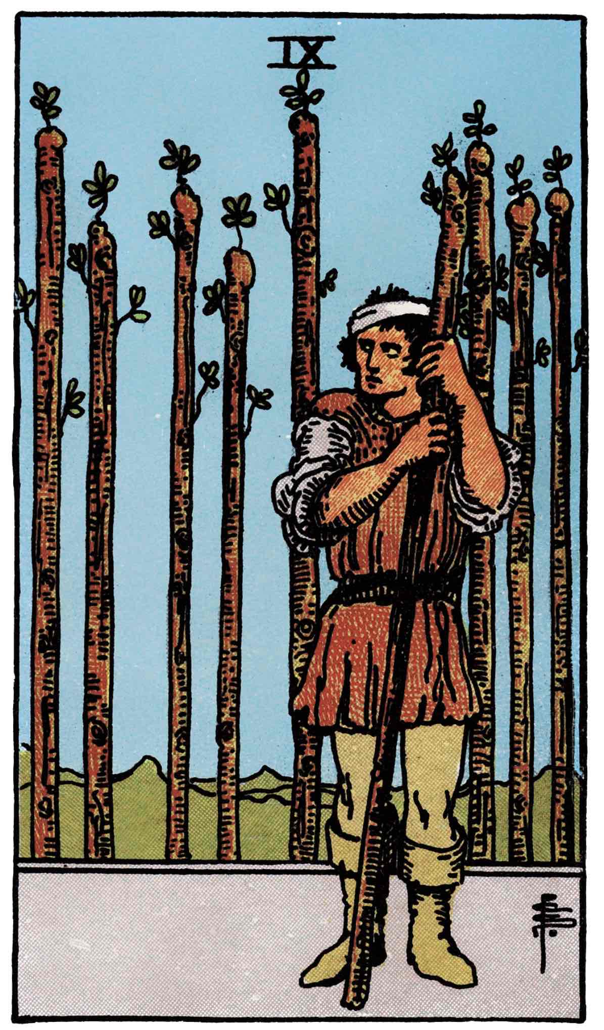 <p>Nine of Wands</p>