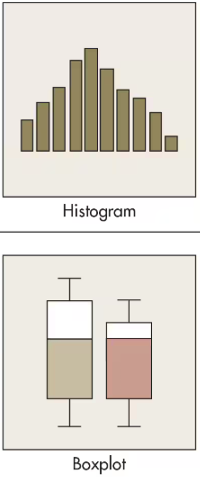 <p>Histogram or Box Plot </p>