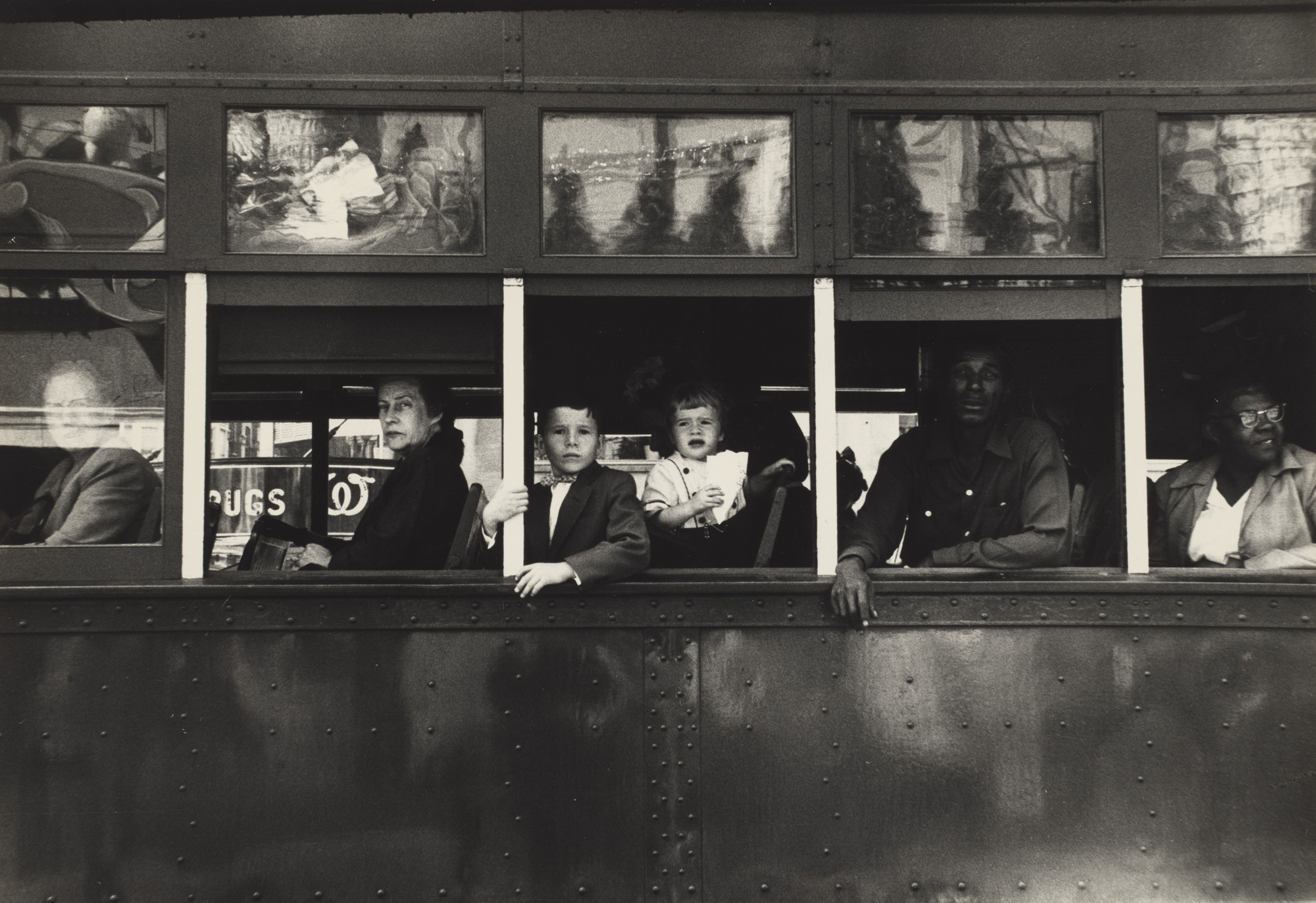<p>Robert Frank, <em>Trolley</em>, New Orleans, 1955</p>