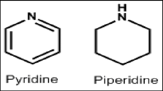<ul><li><p><strong>Lobeline - <em>Lobelia inflata</em></strong></p></li><li><p><strong>Arecoline - <em>Areca catechu</em></strong></p></li><li><p><strong>Nicotine - <em>Nicotiana tabacum</em></strong></p></li></ul><p><em>Lob ni Nico Pipy ni Coline</em></p>