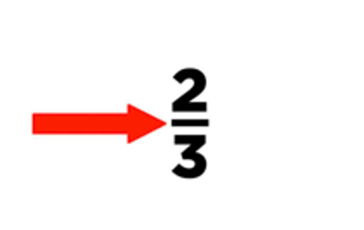 <p>the bar that separates the numerator and denominator.</p>