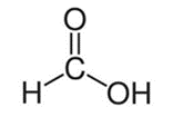 <p>methanoic acid. "maursyre", occurs if you have been biten by a ant or touched brennesle. +</p>