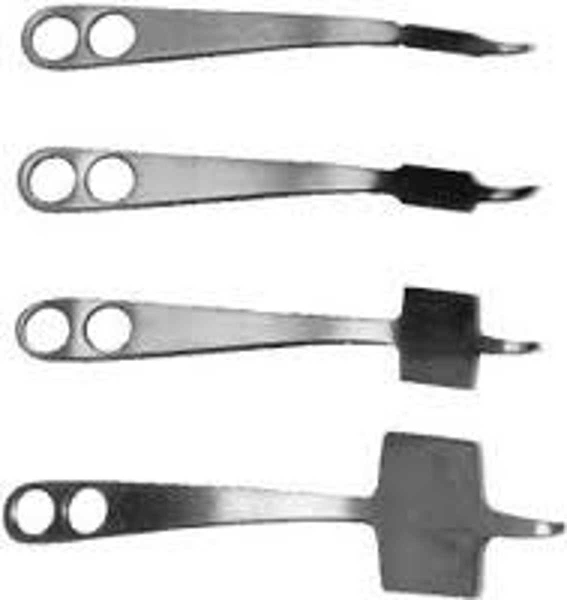 <p>single blade and a handle used to lever tissues out of the way- orthopedic surgery (FHO)</p>