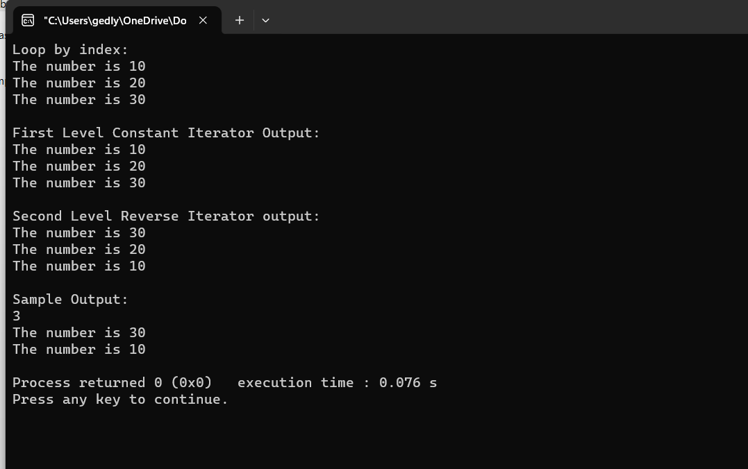 <p><a target="_blank" rel="noopener noreferrer nofollow" href="https://onlinegdb.com/kV3U9xxXx">https://onlinegdb.com/kV3U9xxXx</a></p>