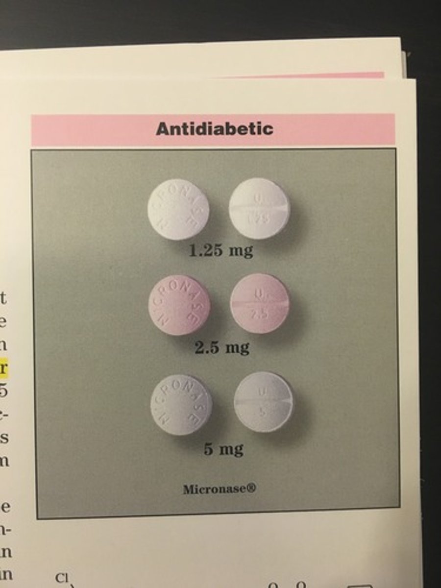 <p>Glyburide;</p><p>Antidiabetic / Sulfonylureas;</p><p>Type 2 Diabetes</p>