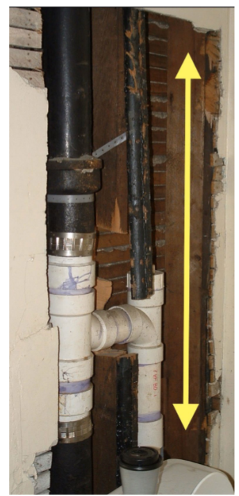 <p>vertical &amp; horizontal open spaces between walls or ceilings &amp; floors</p>