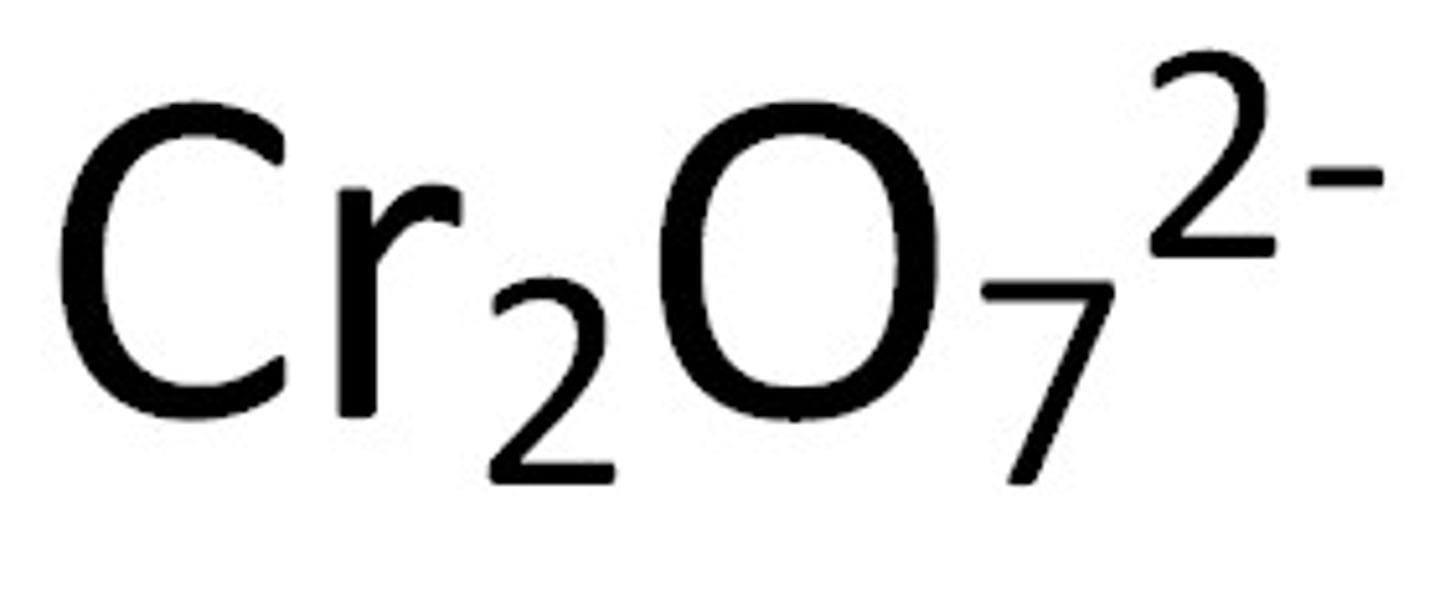 <p>Cr2O7 2-</p>